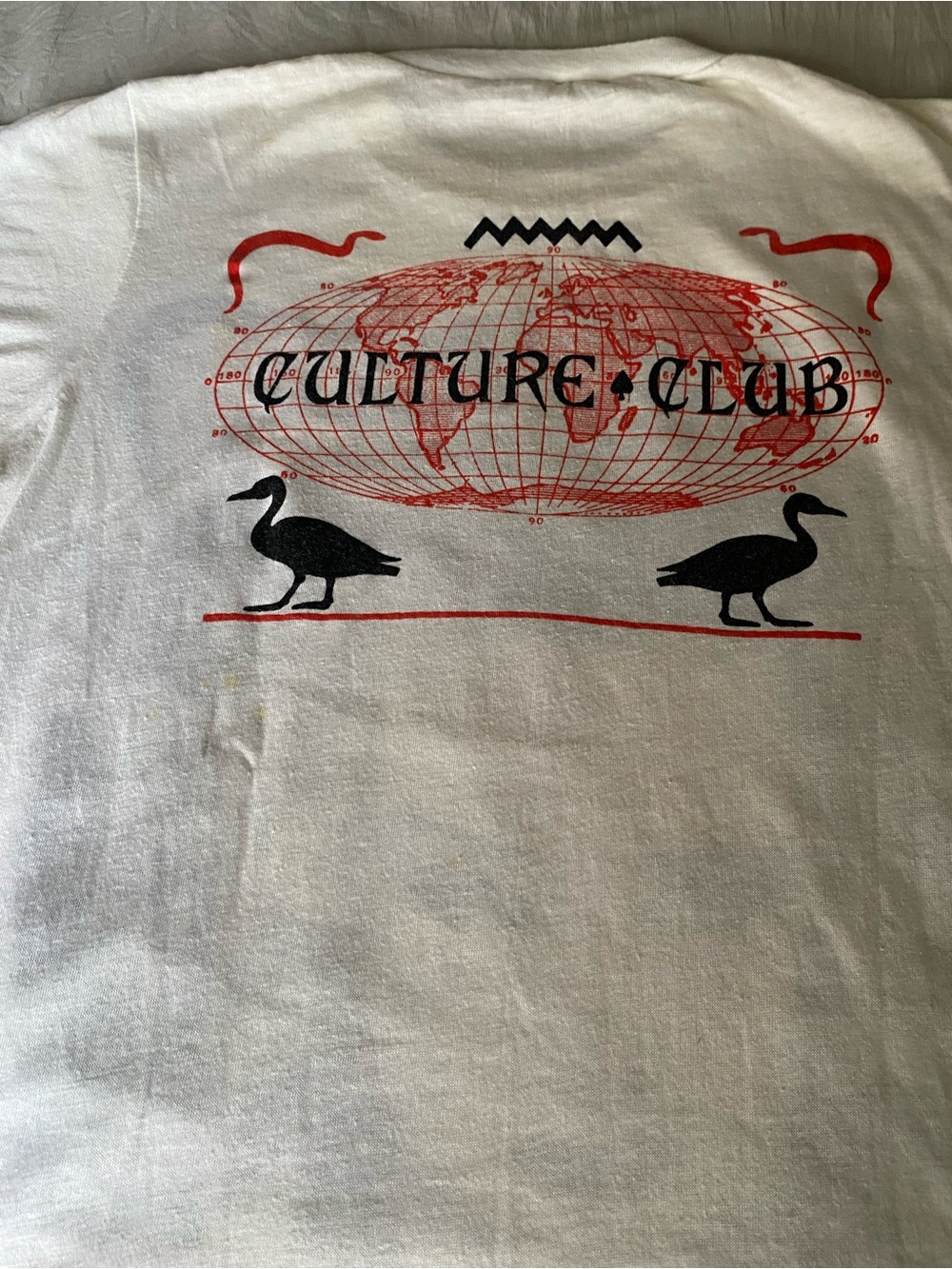 1984 Culture Club Vintage Graphic Tee — White with Purple & Black Print - Picture 3 of 5